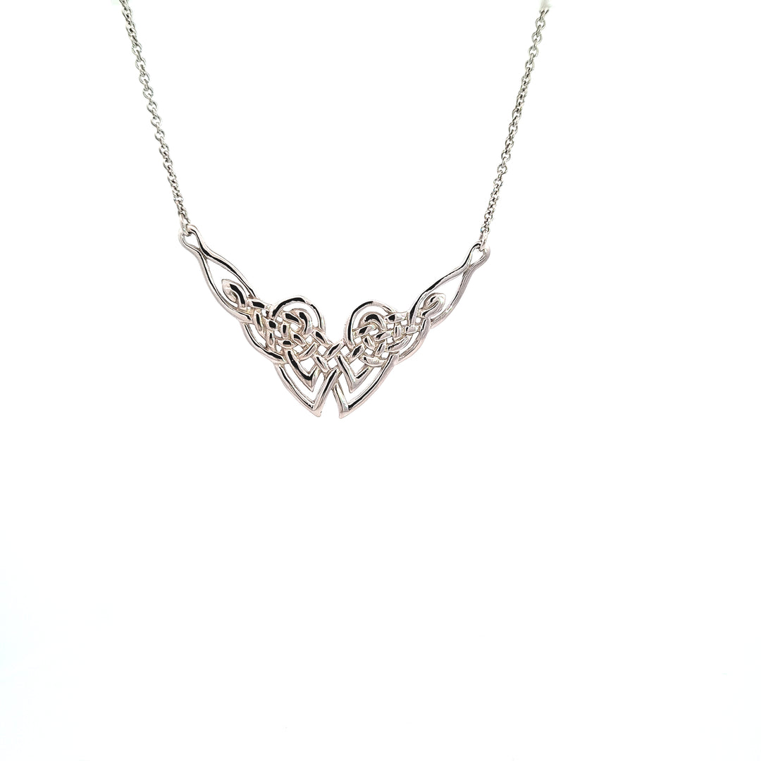 Silver large Celtic necklace 38755