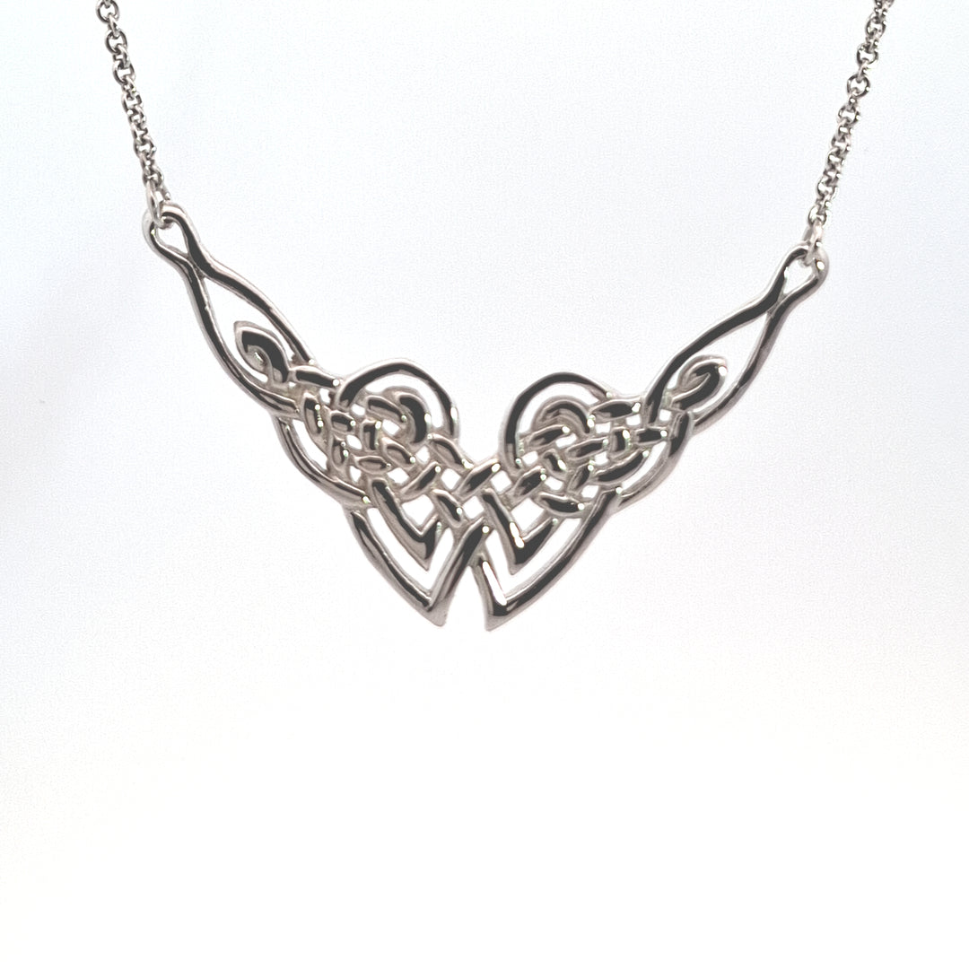 Silver large Celtic necklace 38755