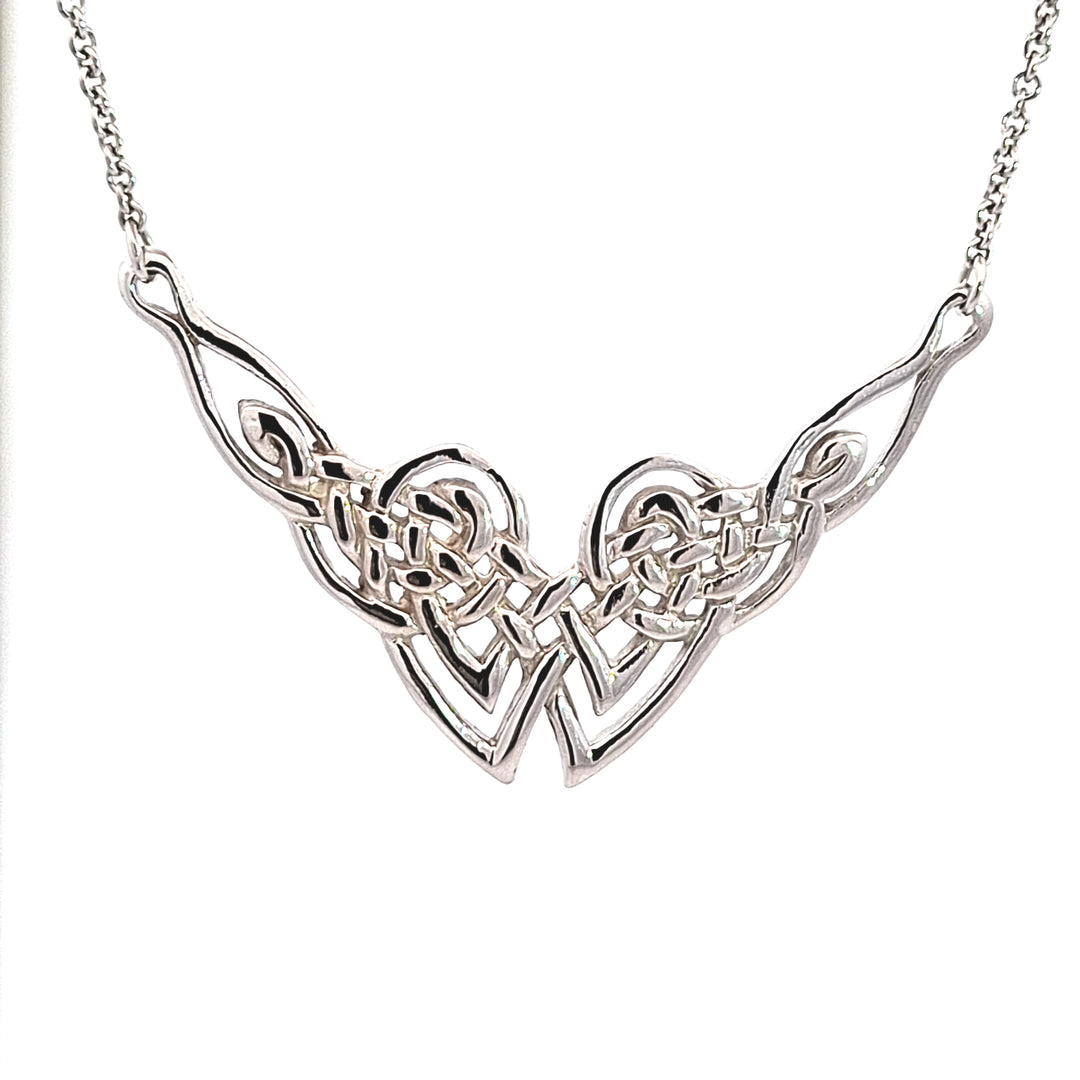 Silver large Celtic necklace 38755