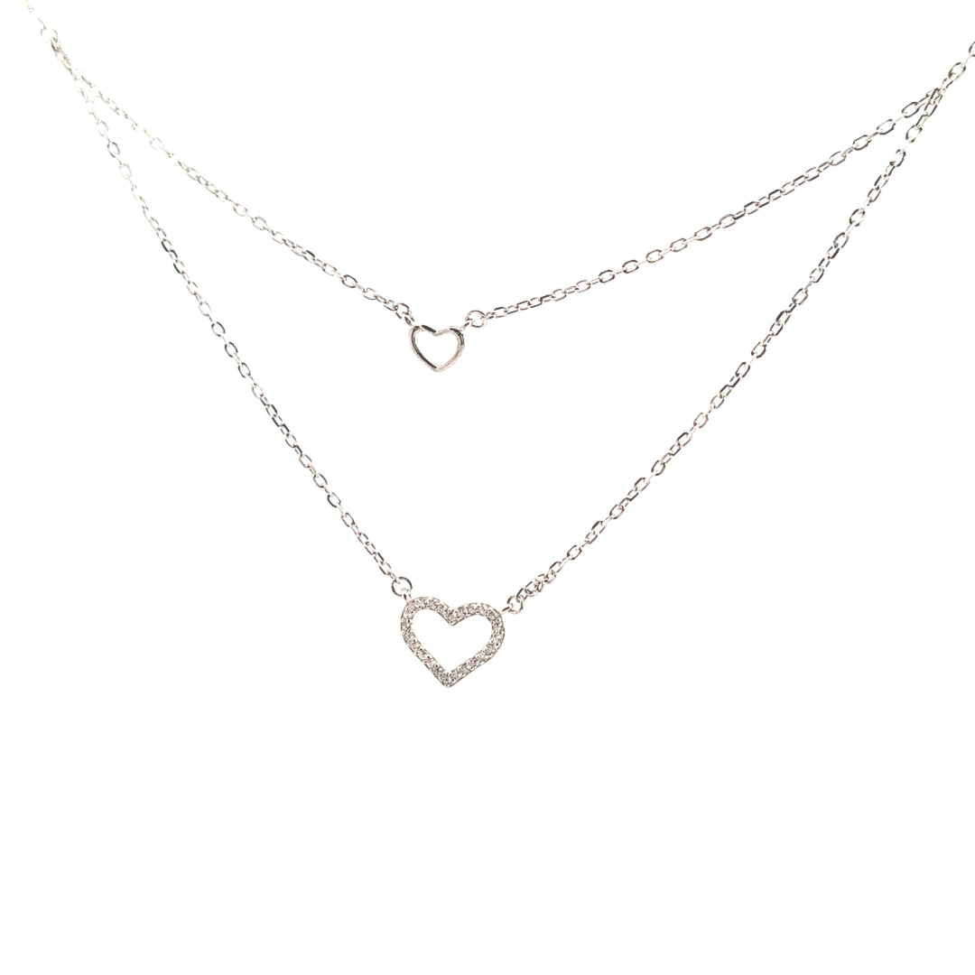Hearts layer necklace 38083