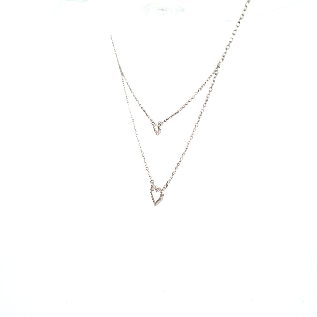 Hearts layer necklace 38083