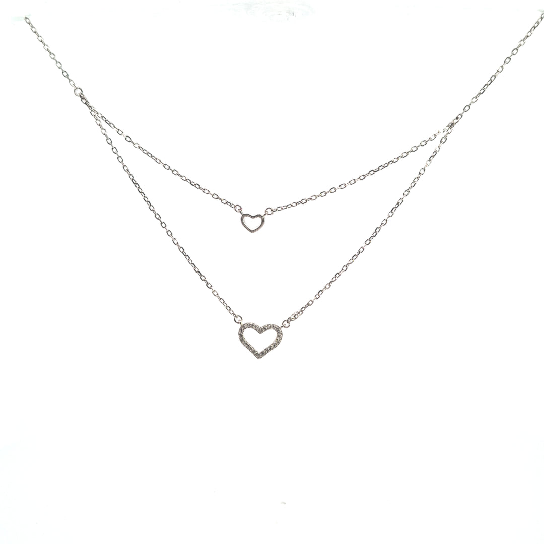 Hearts layer necklace 38083