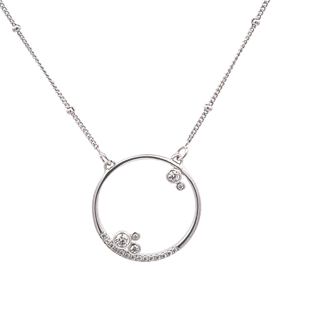 Parent and children openwork CZ pendant 38050