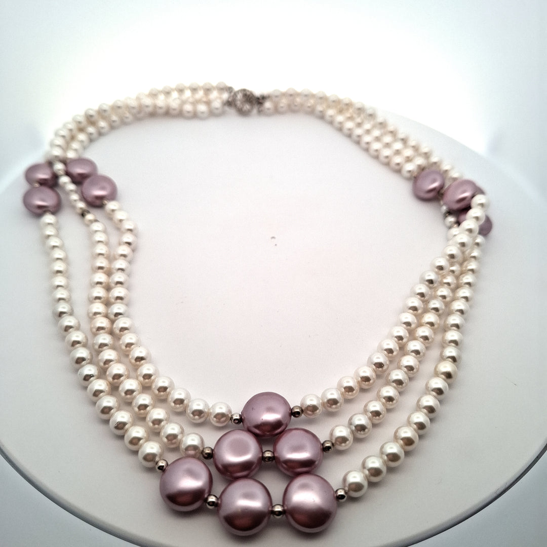 3 row pearl necklace 38734
