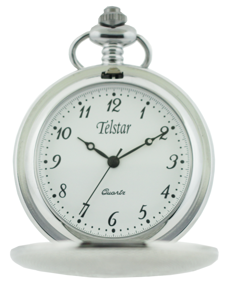 Telstar P1028 CSW Hunter quartz pocket watch and chain 37005 - Armin Lowe Jewellers