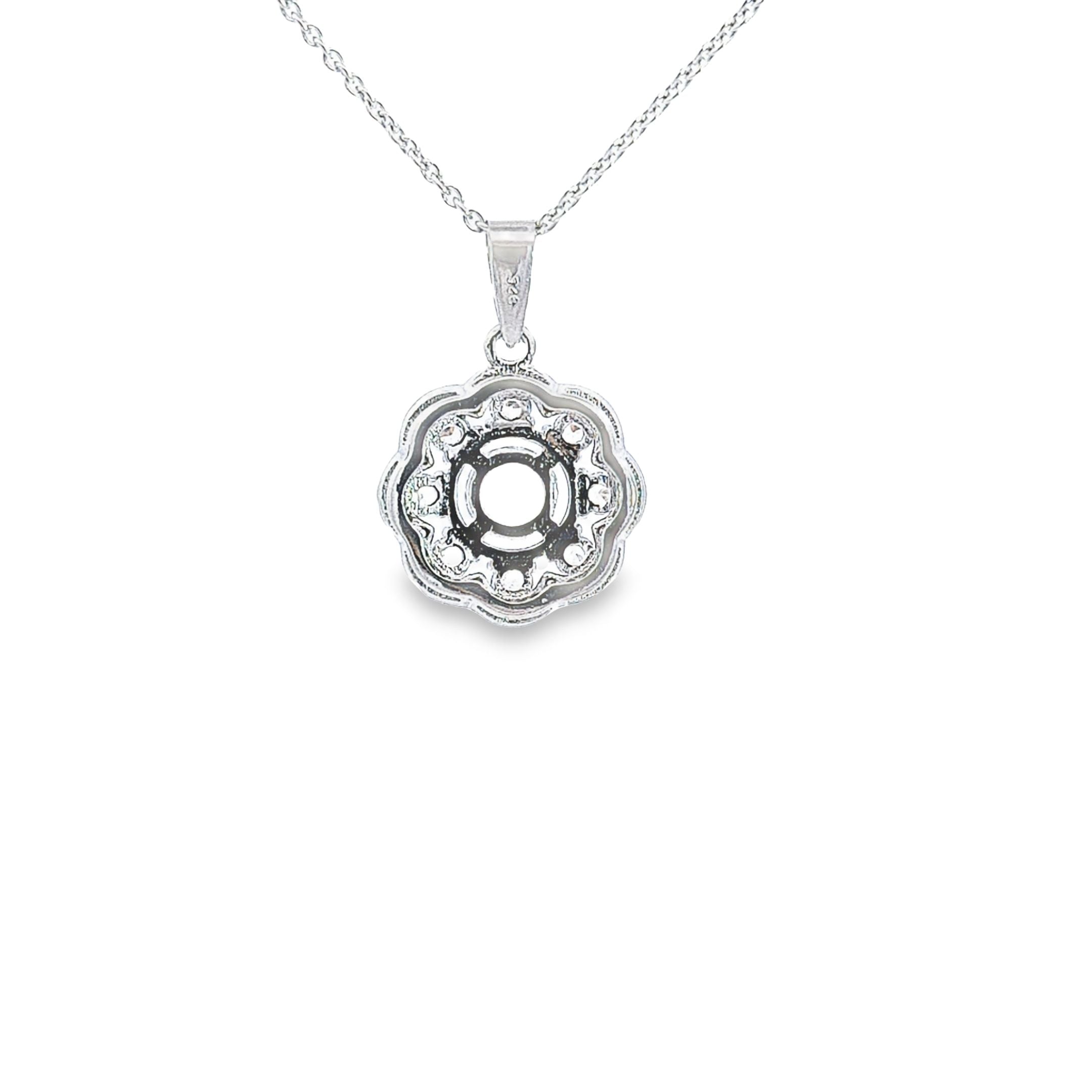 Silver CZ Flower pendant 36930 - Armin Lowe Jewellers