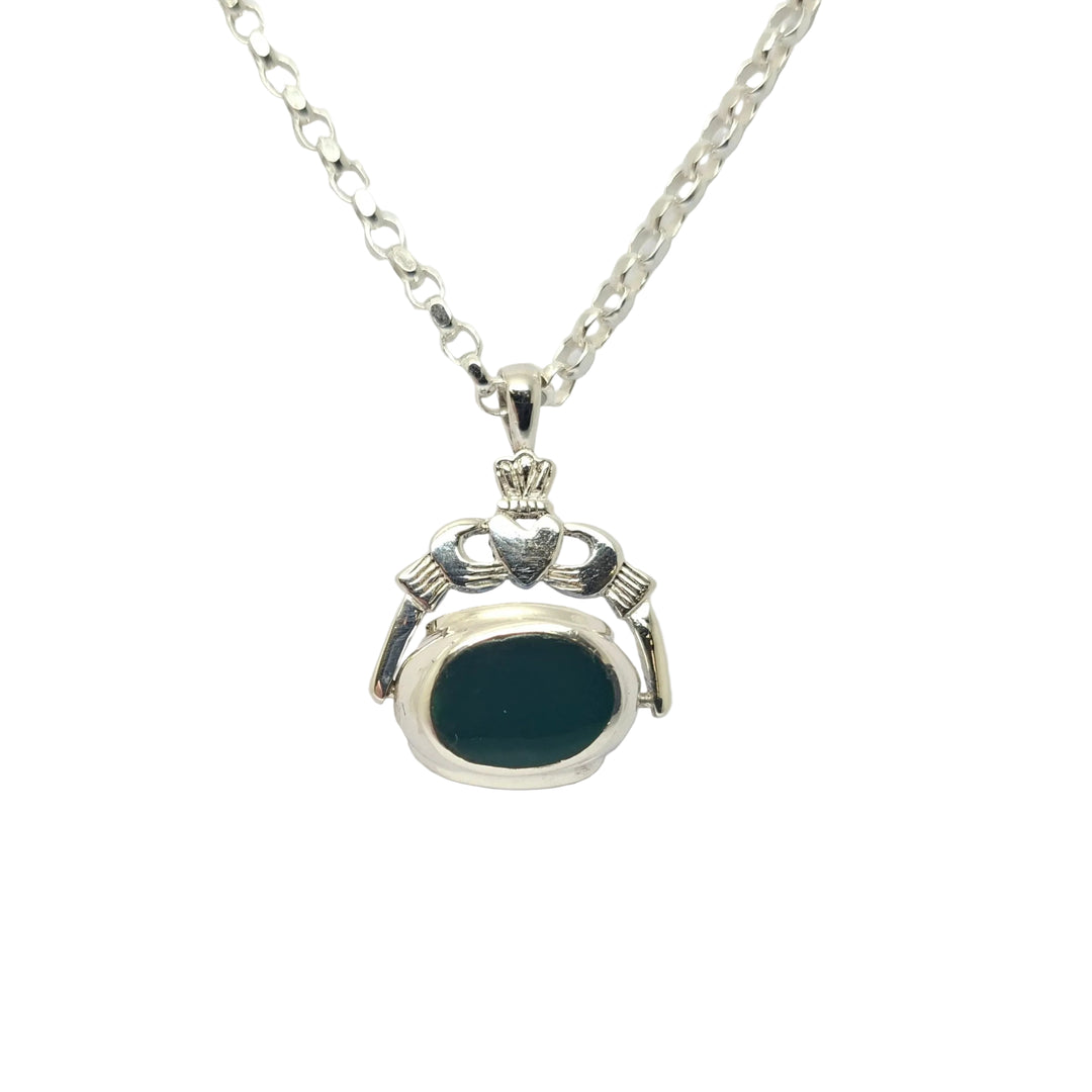 onyx claddagh pendant
