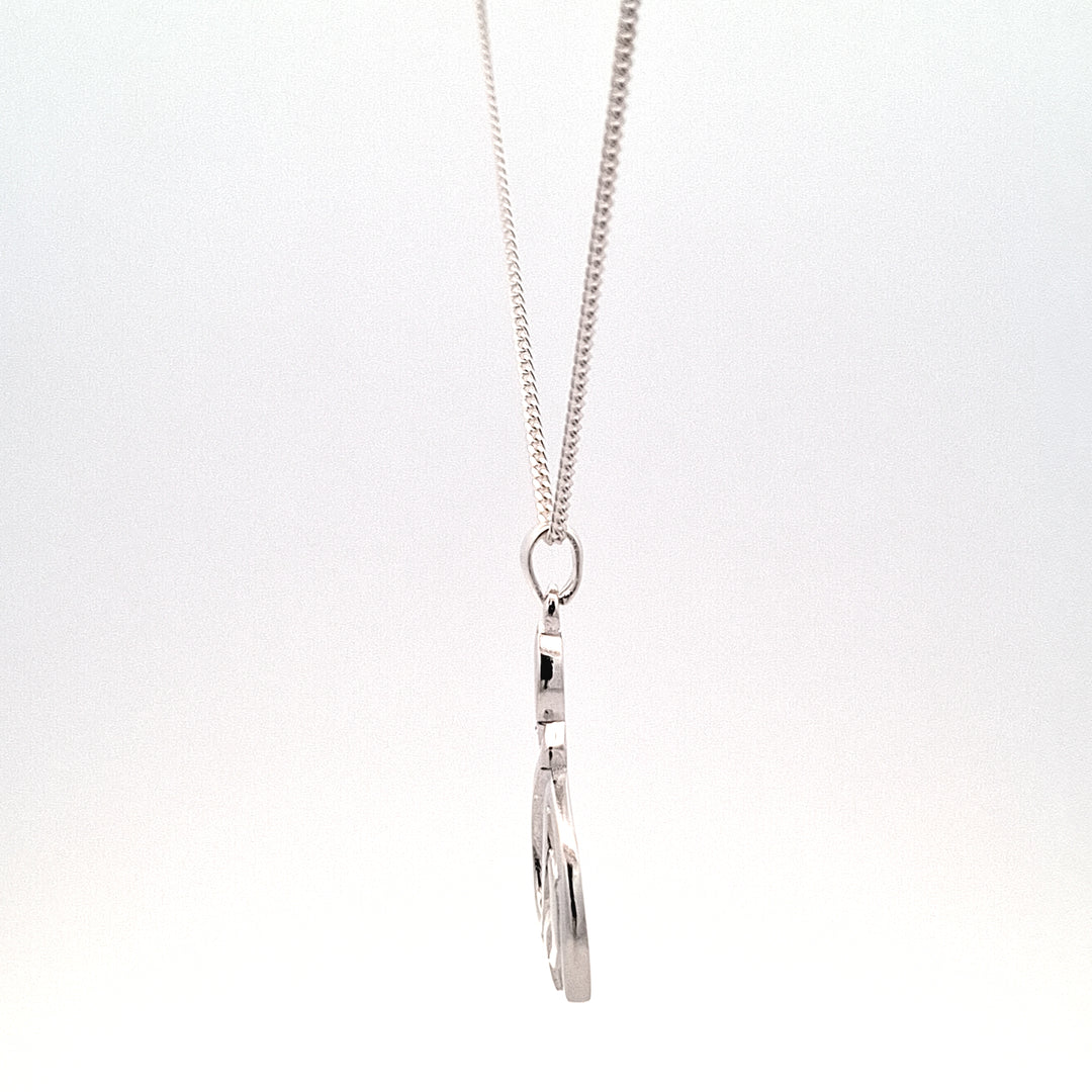 Silver Celtic open work pendant 38744