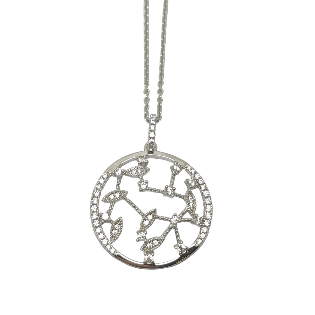 CZ Circle open pendant 36144