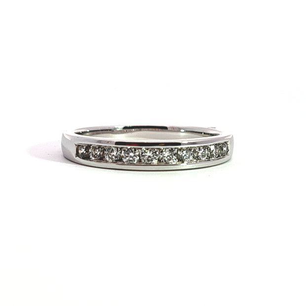 18ct white gold channel set diamond eternity ring, 0.33ct, G/H SI2, 3mm band 32302