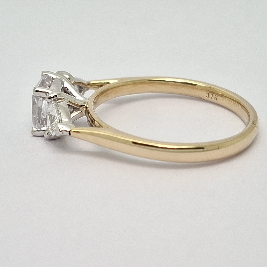 Golf Trilliant Cushion CZ Promise ring 38138