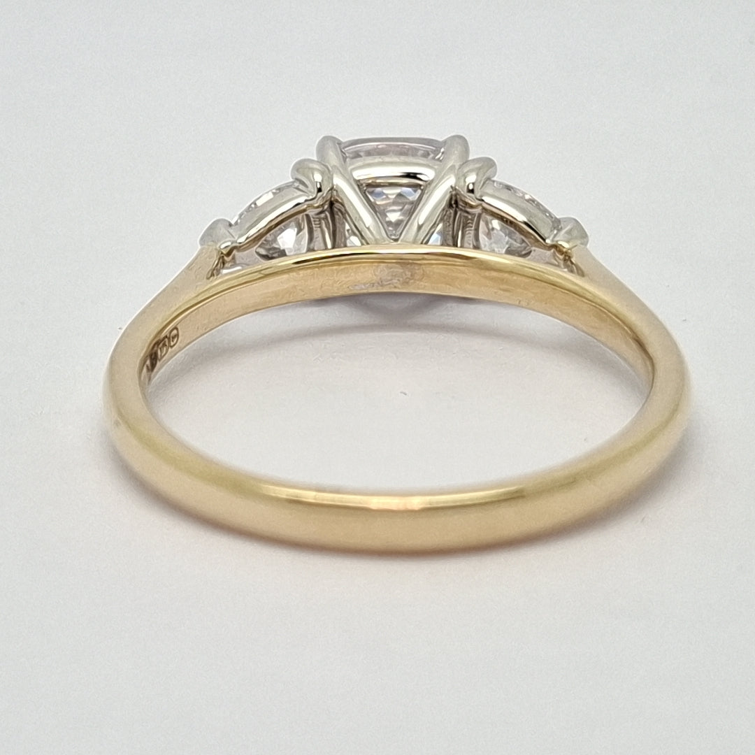 Golf Trilliant Cushion CZ Promise ring 38138