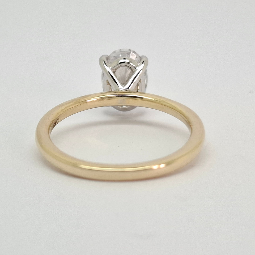 Gold Oval CZ Promise ring 38140