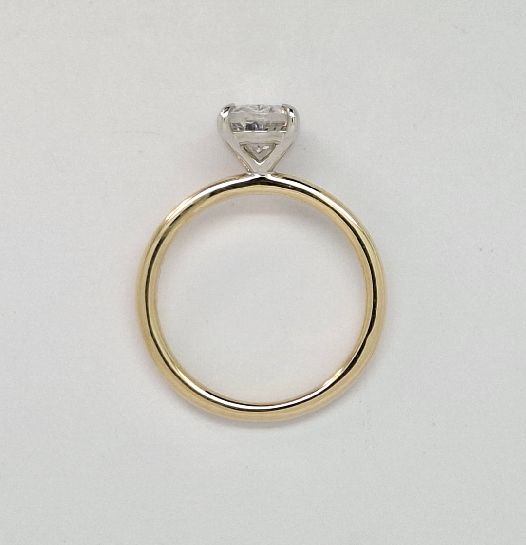 Gold Oval CZ Promise ring 38140