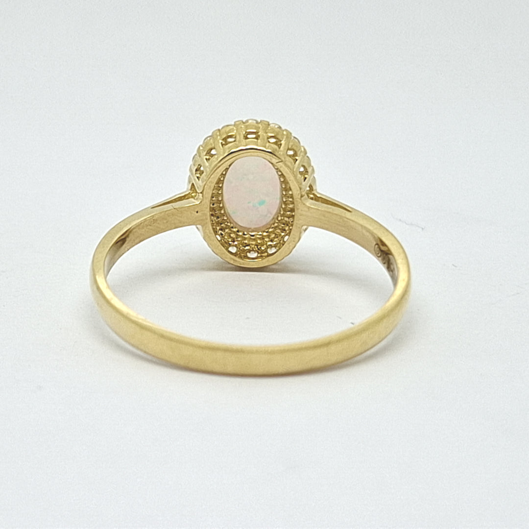 Oval Opal cluster ladies dress ring 38177