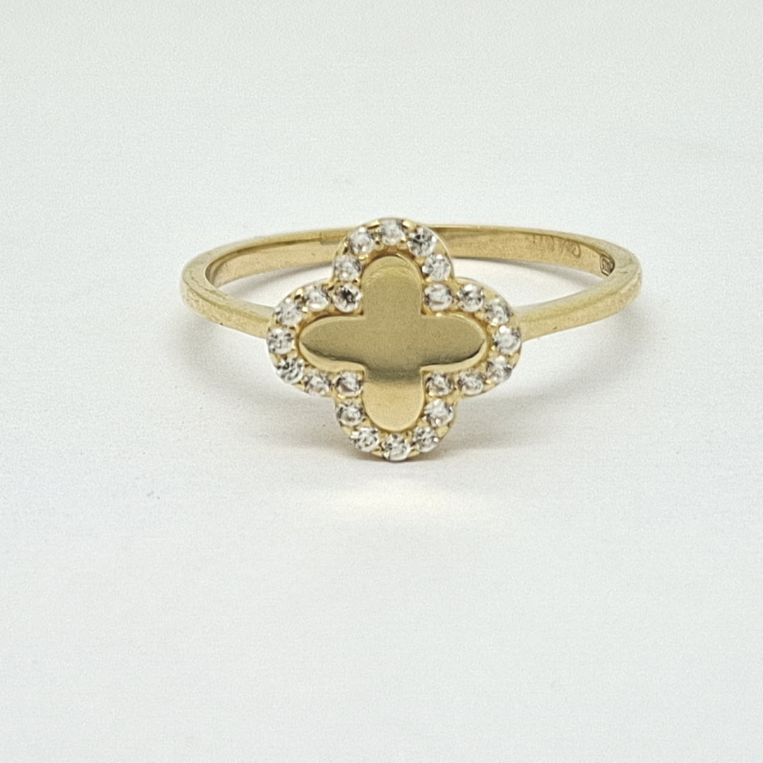 Gold Clover ladies dress ring 38176