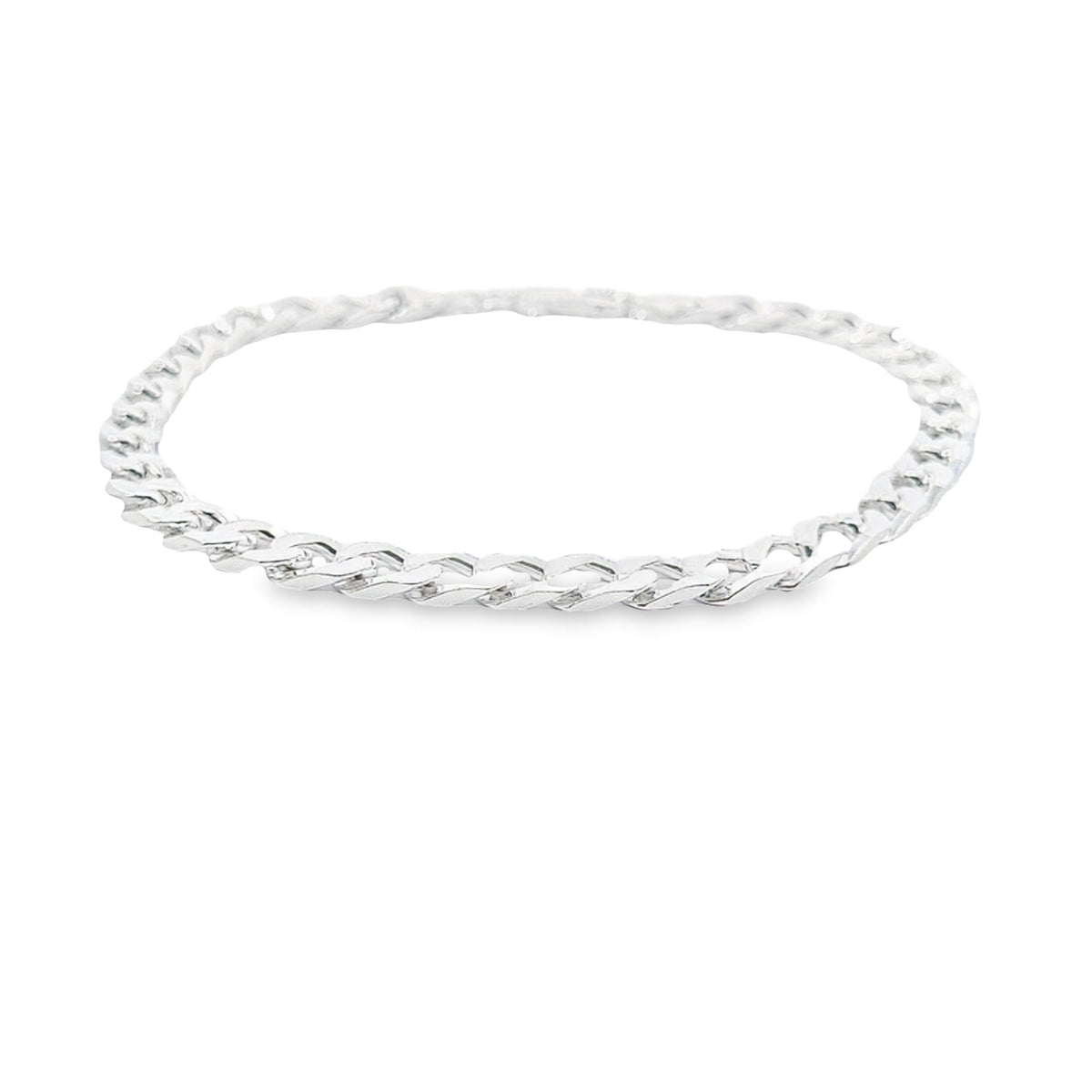 Silver gents hammered curb bracelet, 36707 - Armin Lowe Jewellers