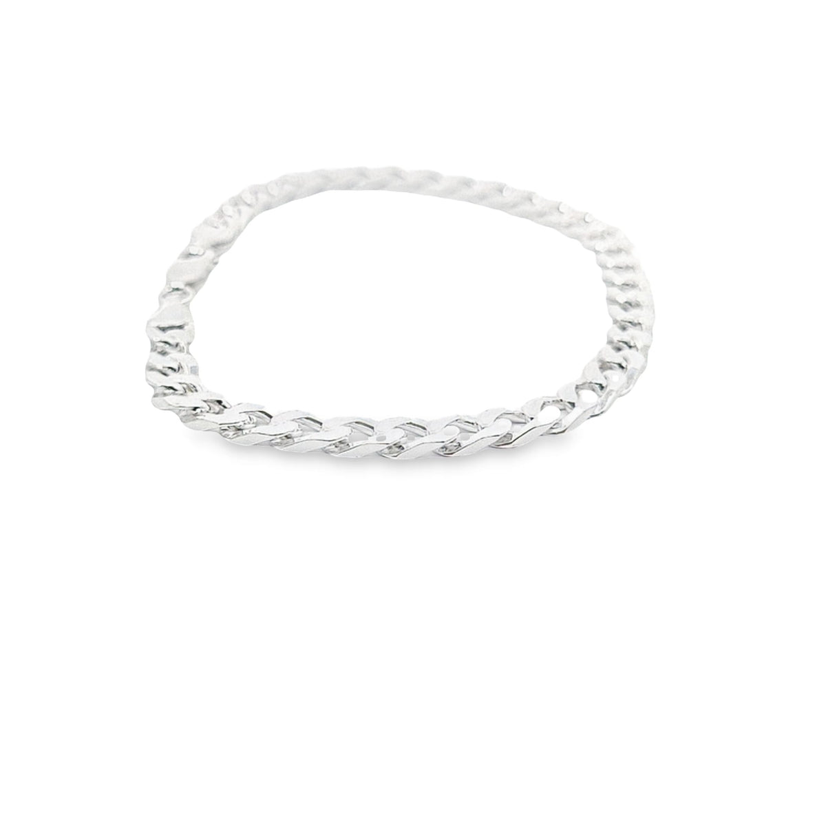 Silver gents hammered curb bracelet, 36707 - Armin Lowe Jewellers