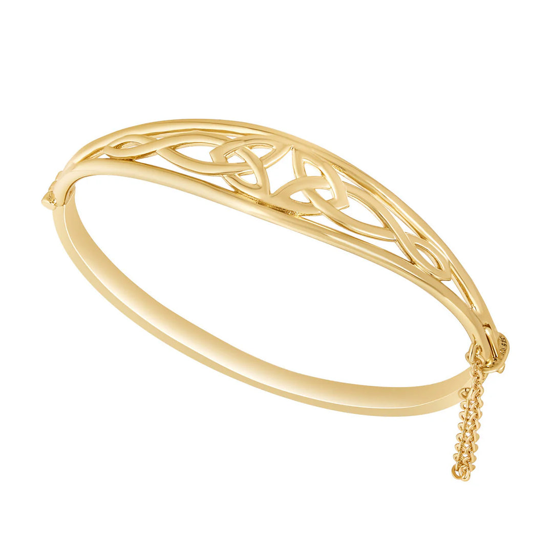 Gold Plated Trinity Knot Bangle 38469
