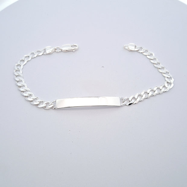 Sterling silver gents identity bracelet 26718