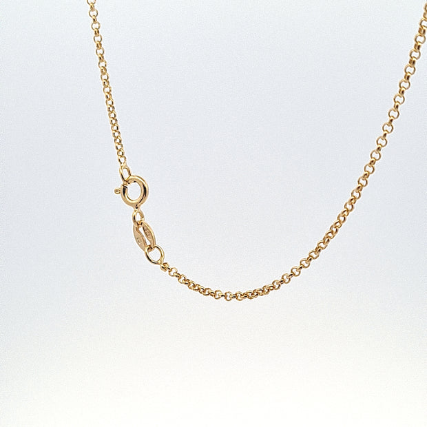 Gold toned sterling silver 20"/51cm chain 34482