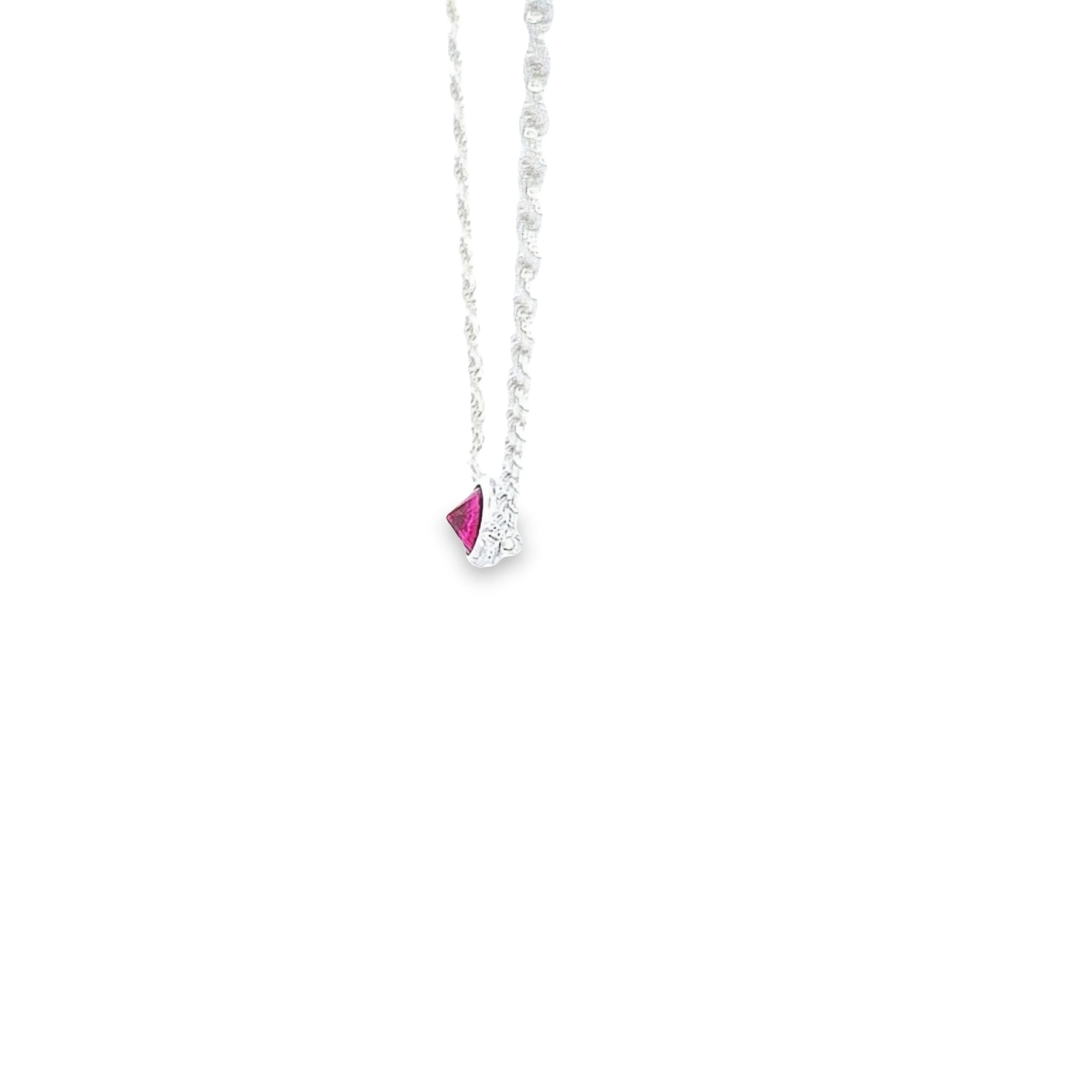 Rope Chain with Ruby Red CZ Solitaire 36674 - Armin Lowe Jewellers