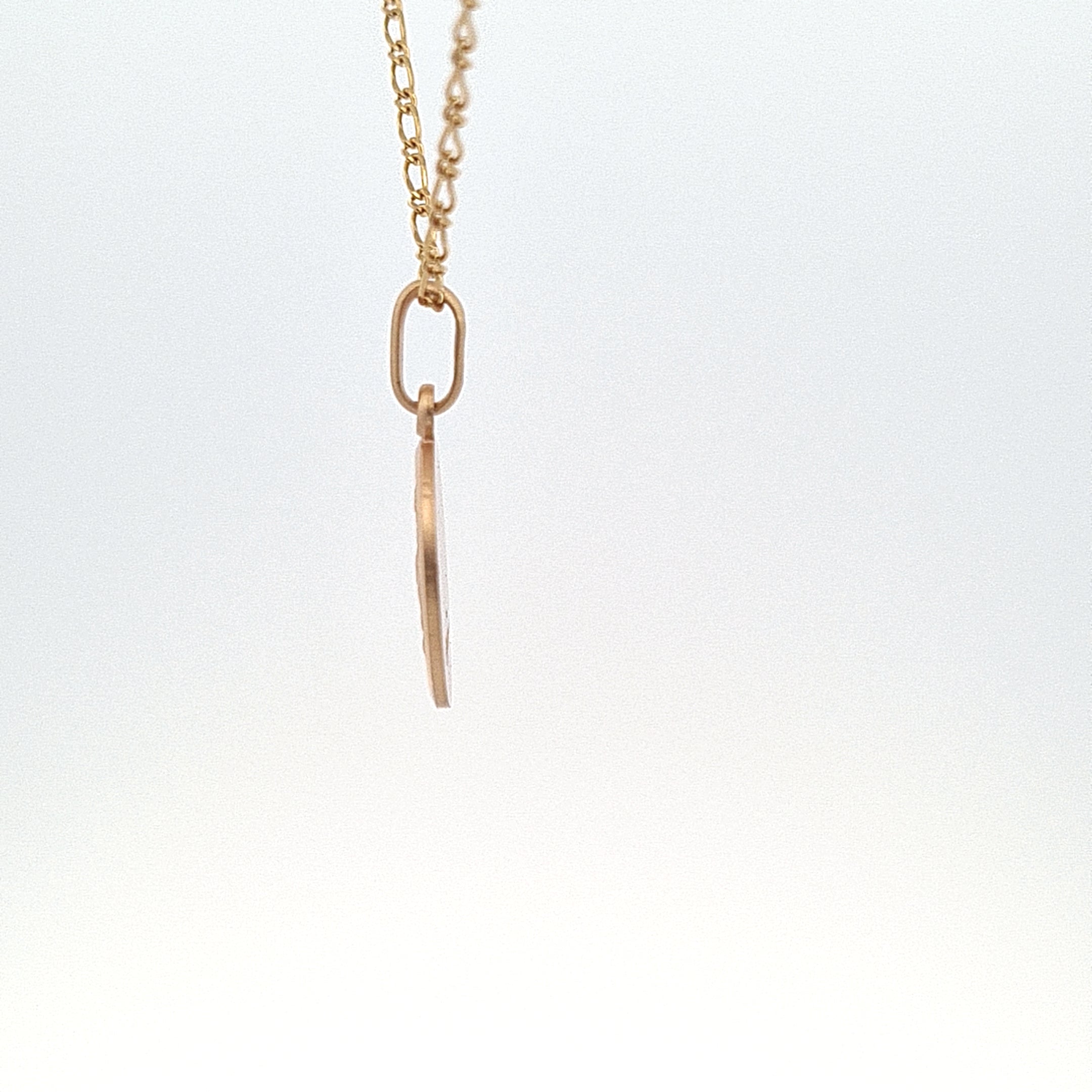 9ct gold 14mm round St. Christopher solid medal 27368 - Armin Lowe Jewellers