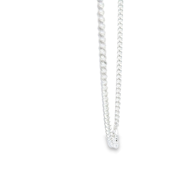 Sterling silver 20"/51cm Diamond cut curb link chain 27555