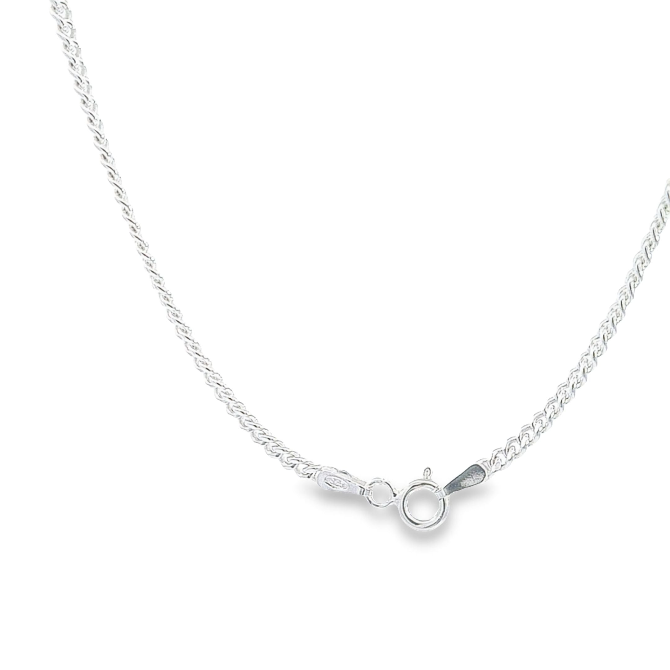 22"/56cm Diamond cut curb link chain 36670 - Armin Lowe Jewellers