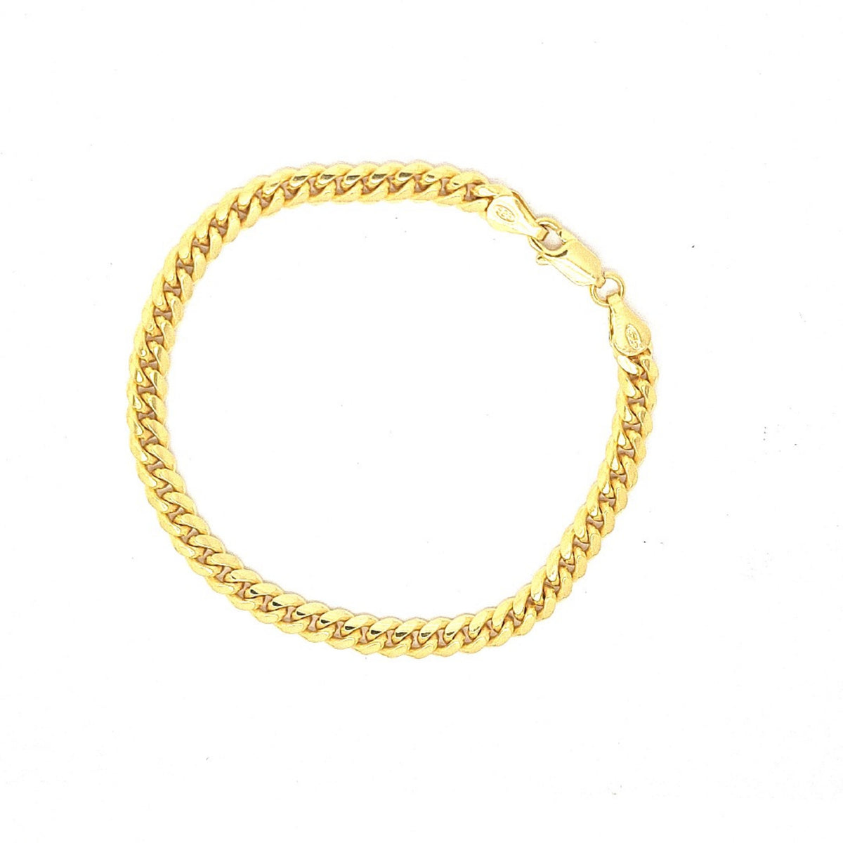 Gold tone Cuban curb 7.5"/19cm bracelet 37521 - Armin Lowe Jewellers