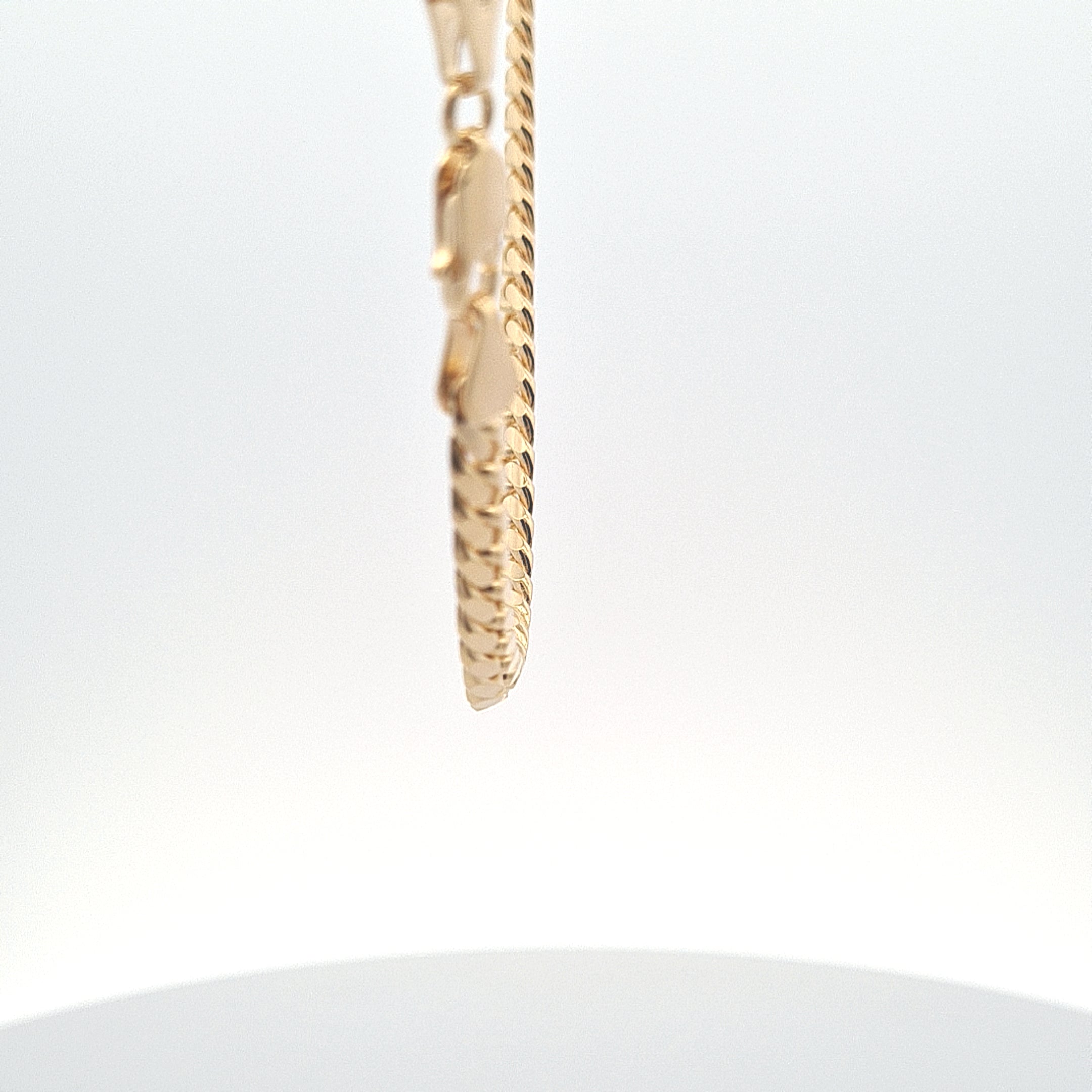 Gold toned sterling silver gents Cuban chain 36665 - Armin Lowe Jewellers