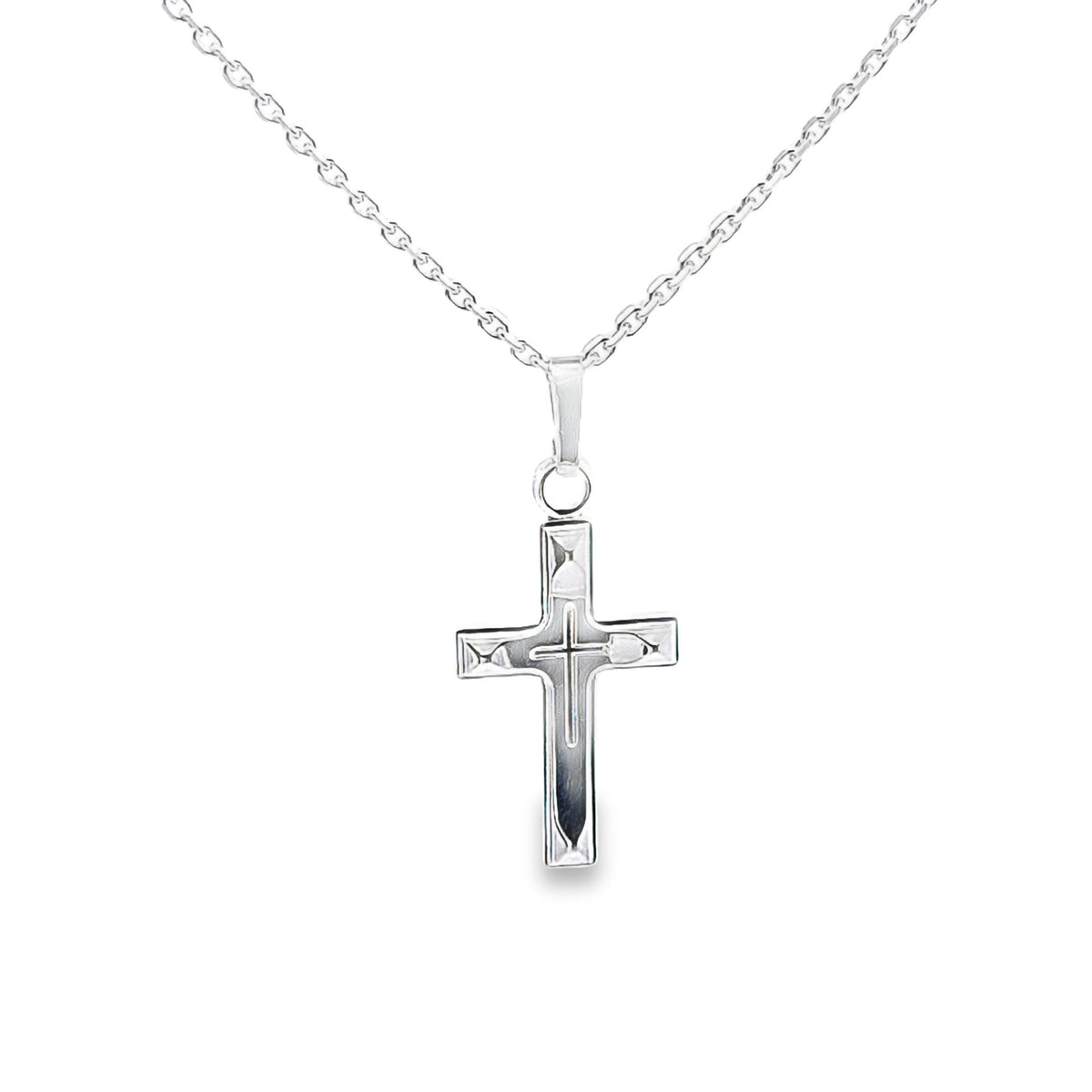 16mm detailed cross 37080 - Armin Lowe Jewellers