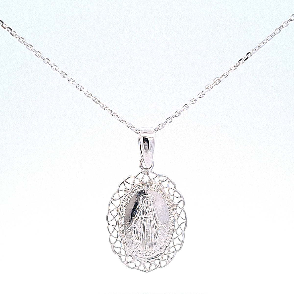 Miraculous medal with Celtic surround 35365 - Armin Lowe Jewellers