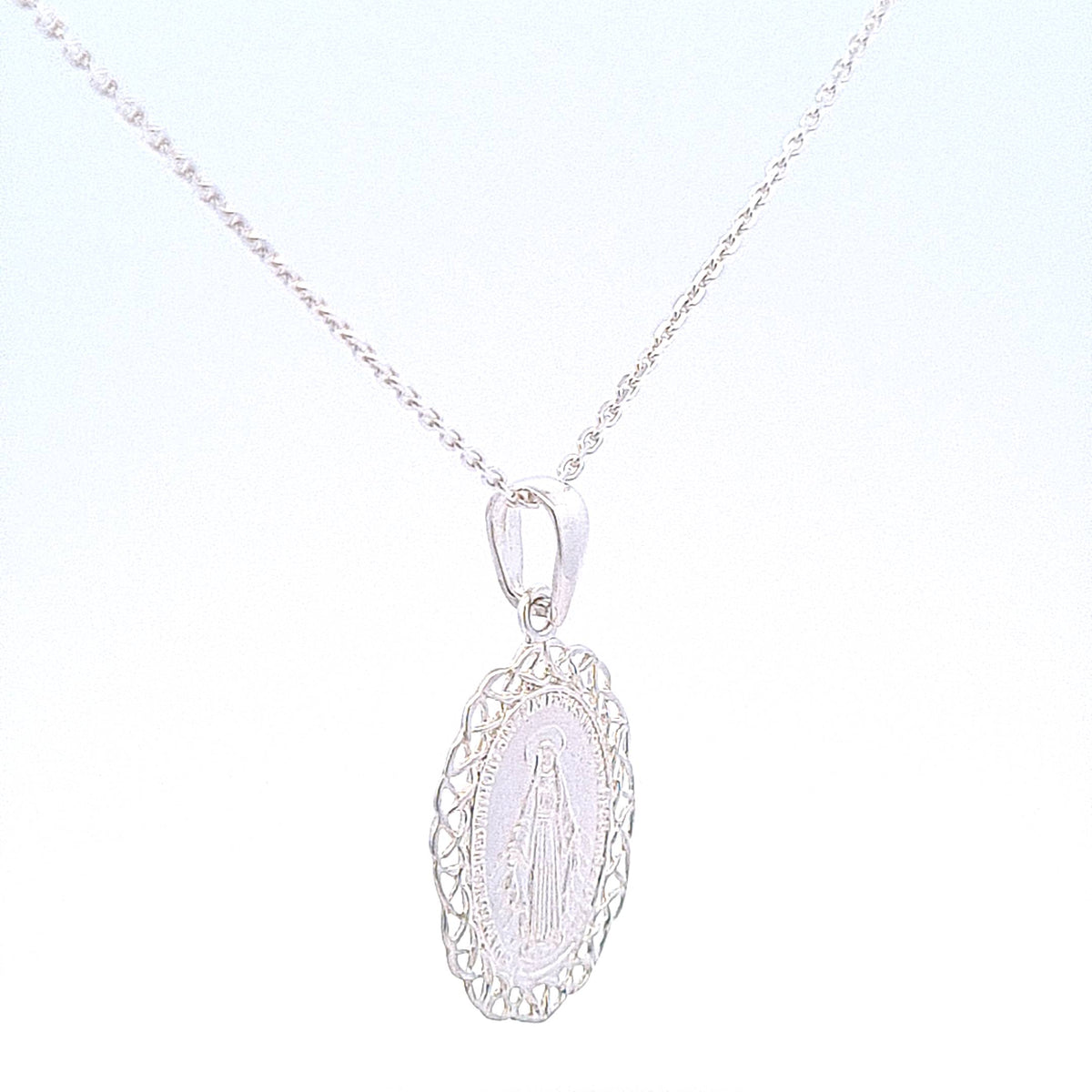 Miraculous medal with Celtic surround 35365 - Armin Lowe Jewellers