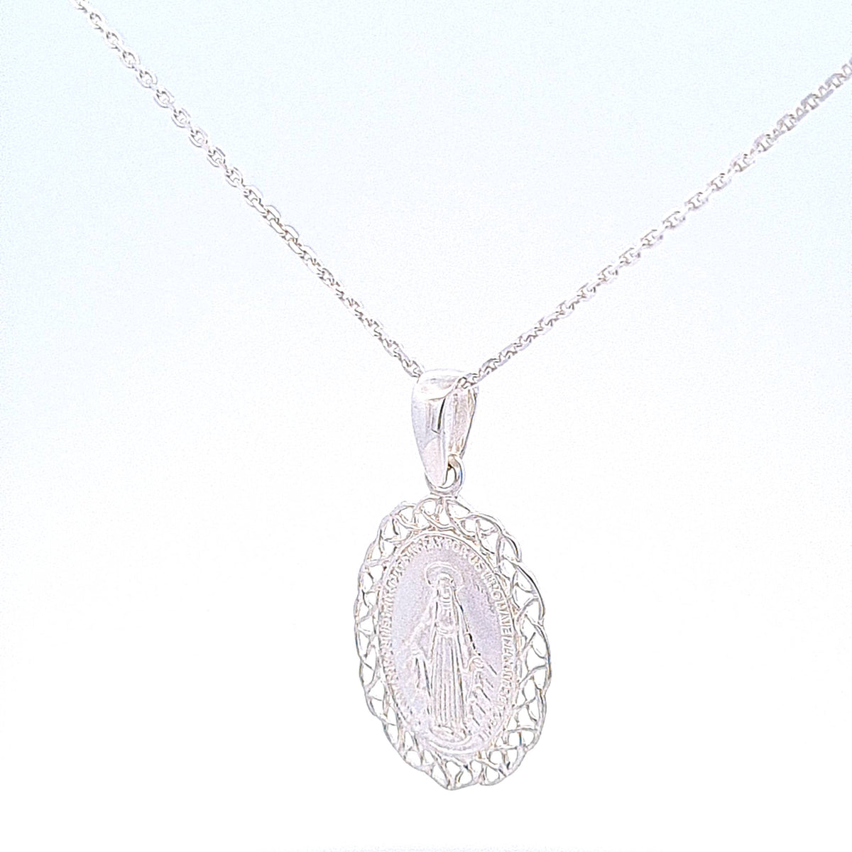 Miraculous medal with Celtic surround 35365 - Armin Lowe Jewellers