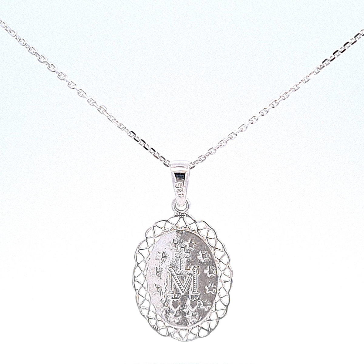 Miraculous medal with Celtic surround 35365 - Armin Lowe Jewellers