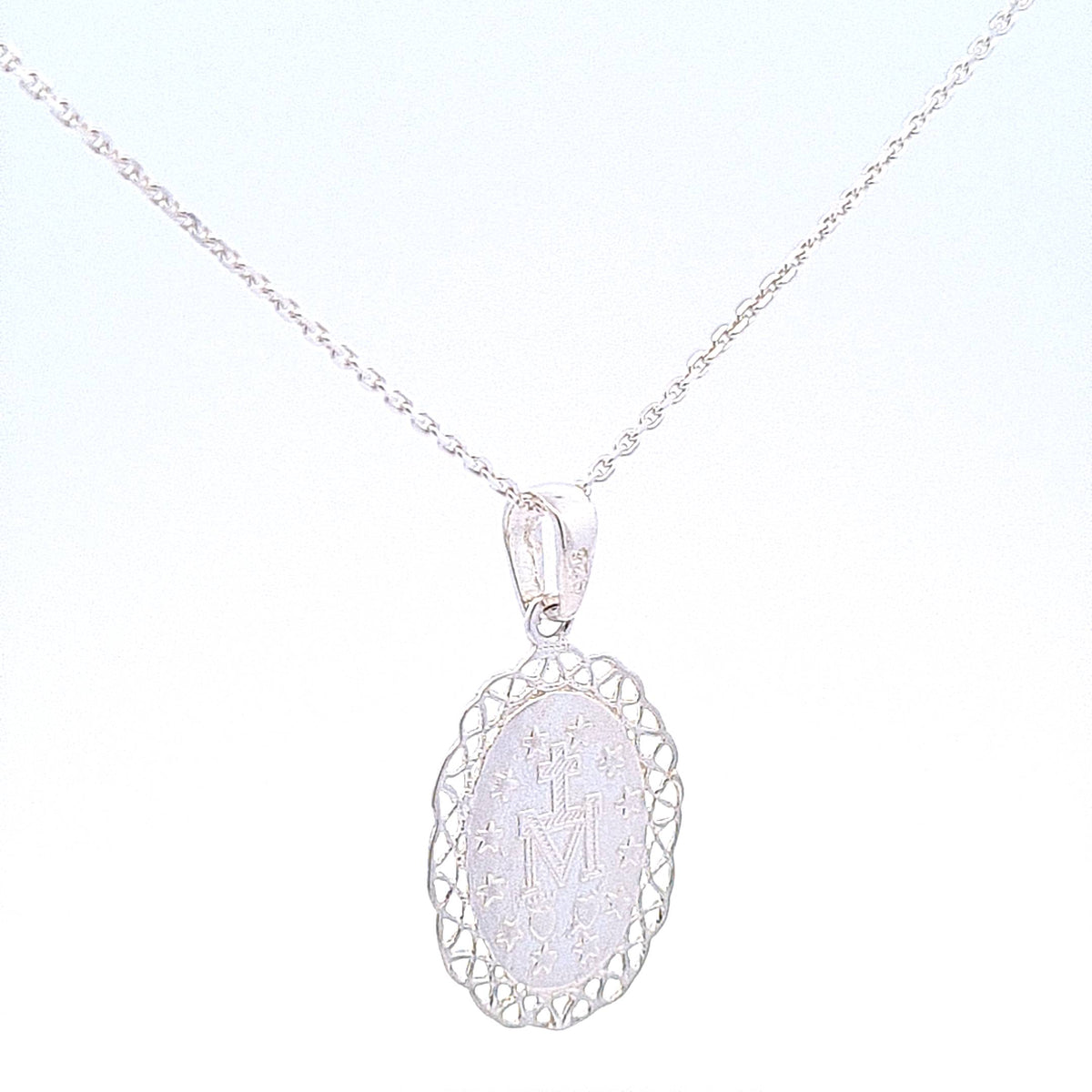 Miraculous medal with Celtic surround 35365 - Armin Lowe Jewellers