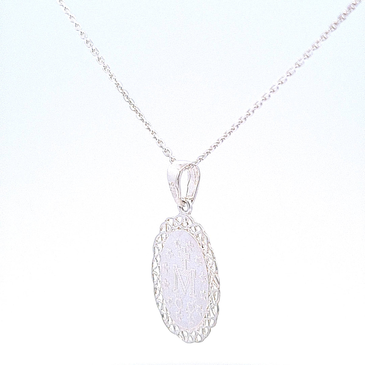 Miraculous medal with Celtic surround 35365 - Armin Lowe Jewellers