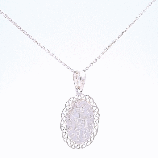Miraculous medal with Celtic surround 35365 - Armin Lowe Jewellers