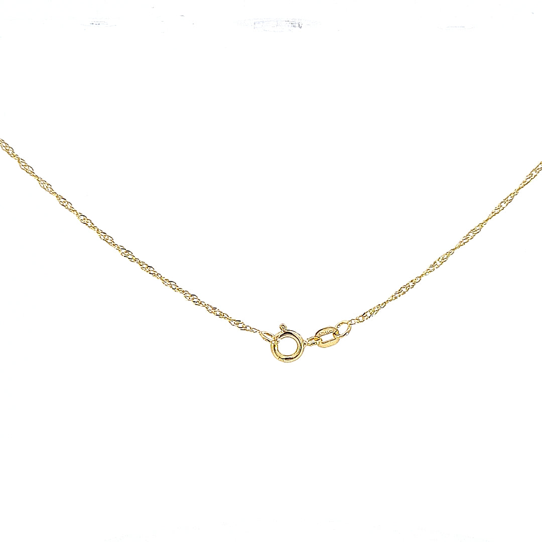 9ct gold Singapur twist chain, 22"/56cm 36607 - Armin Lowe Jewellers