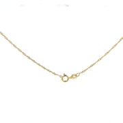 9ct gold Singapur twist chain, 18"/46cm 36605