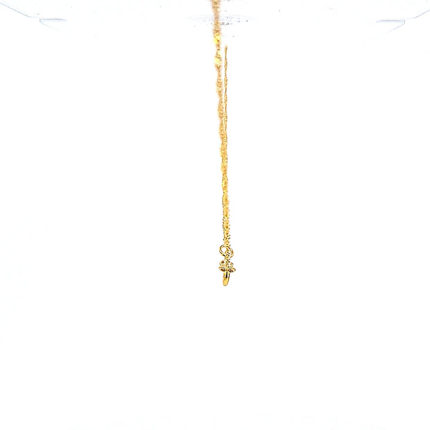 9ct gold Singapur twist chain, 18"/46cm 36605