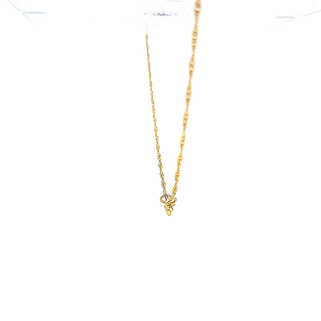9ct gold Singapur twist chain, 22"/56cm 36607 - Armin Lowe Jewellers