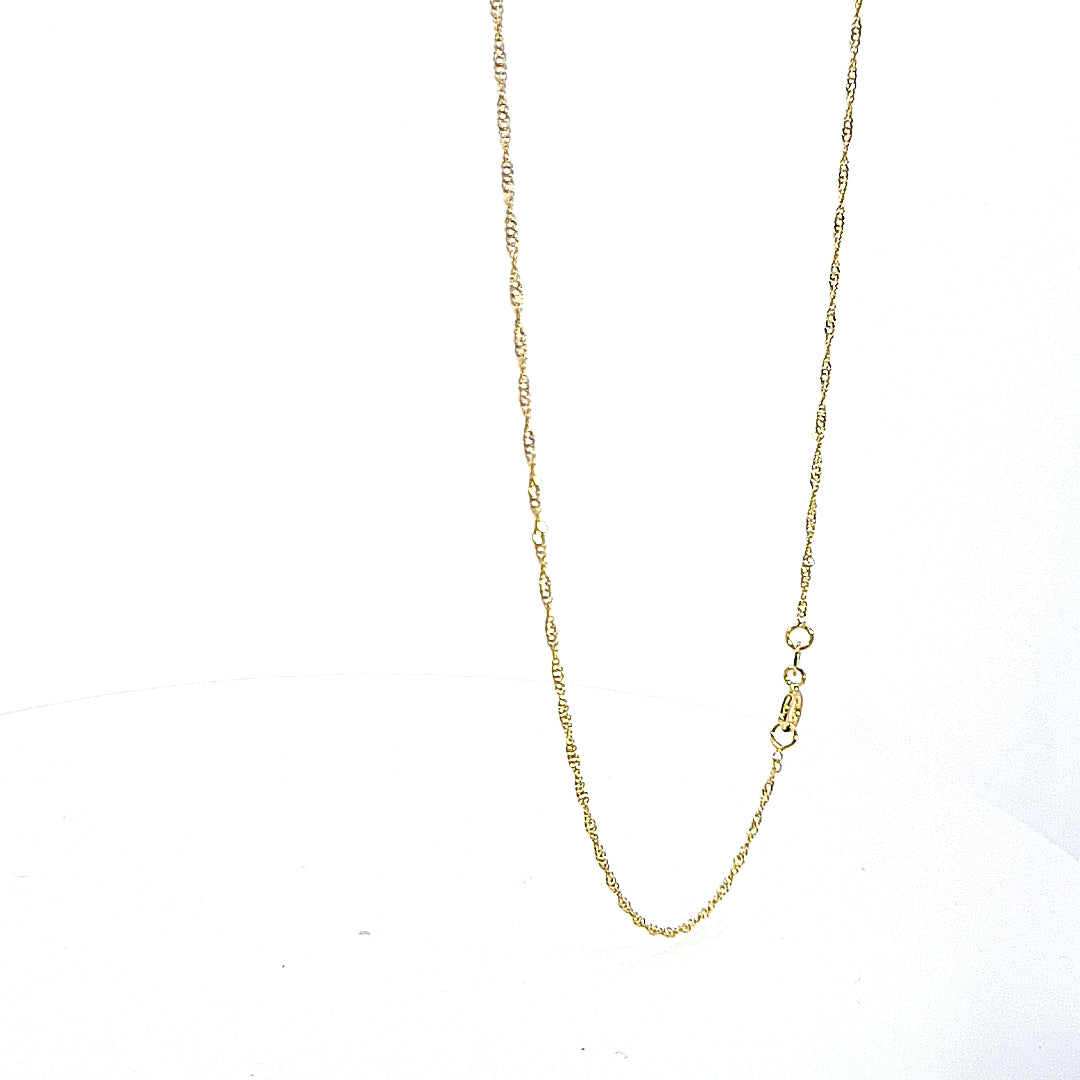 9ct gold Singapur twist chain, 20"/51cm 36606 - Armin Lowe Jewellers