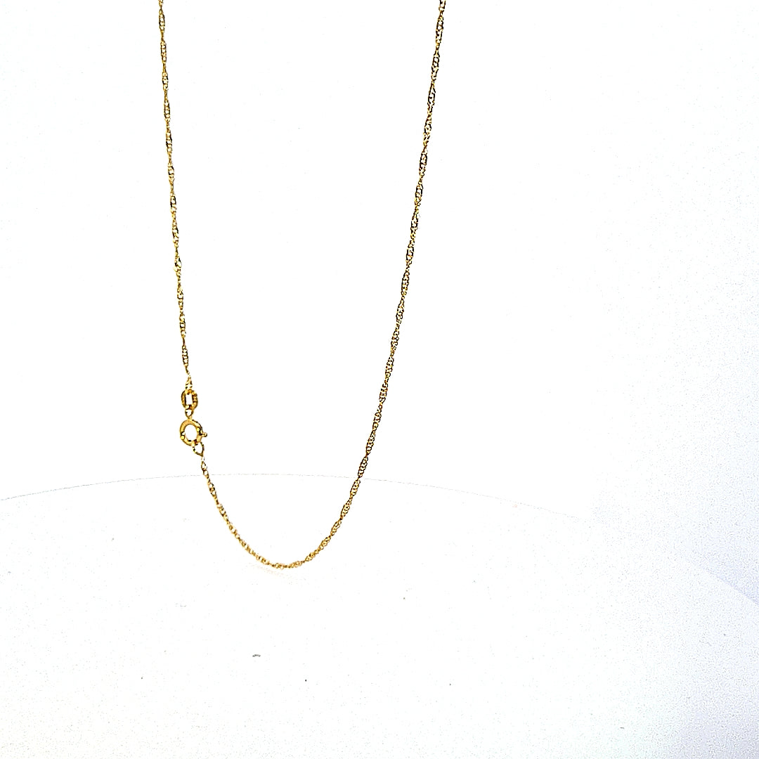 9ct gold Singapur twist chain, 20"/51cm 36606 - Armin Lowe Jewellers