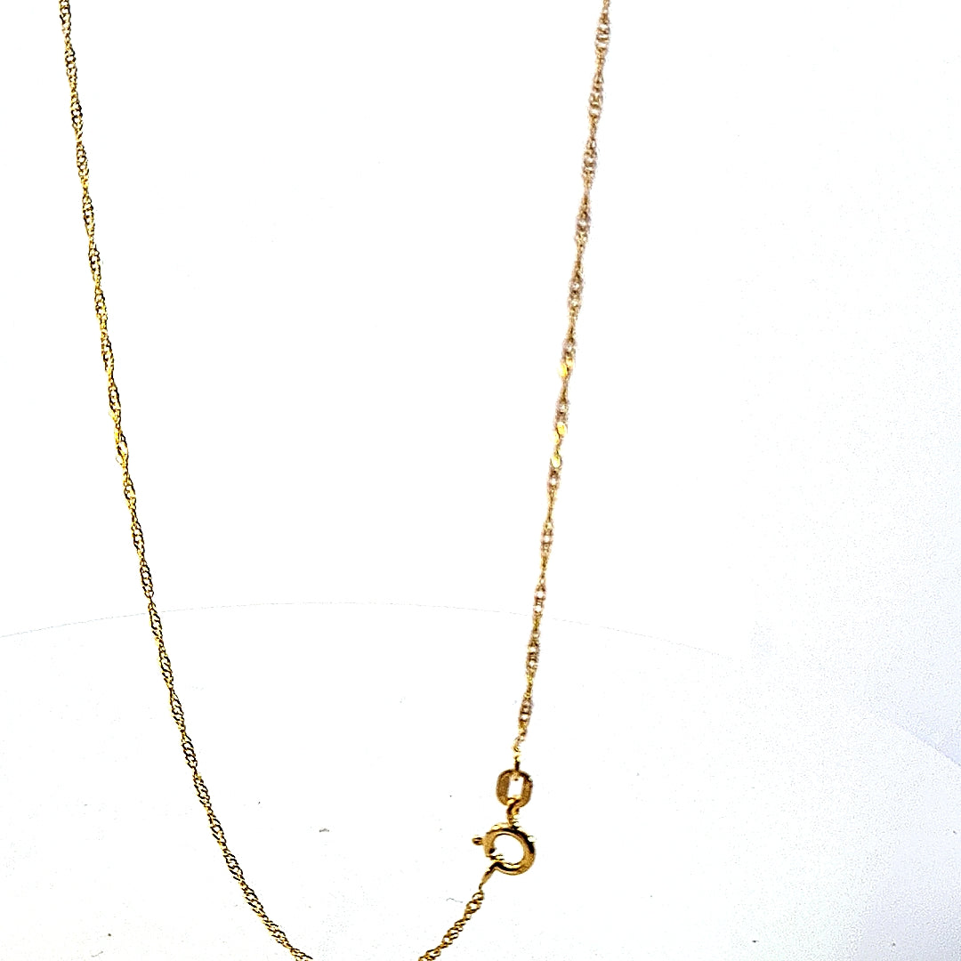 9ct gold Singapur twist chain, 22"/56cm 36607 - Armin Lowe Jewellers