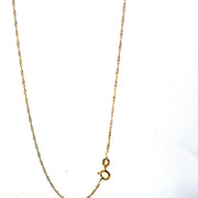 9ct gold Singapur twist chain, 22"/56cm 36607