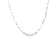 Sterling silver diamond cut chunky belcher chain 24"/61cm 28536