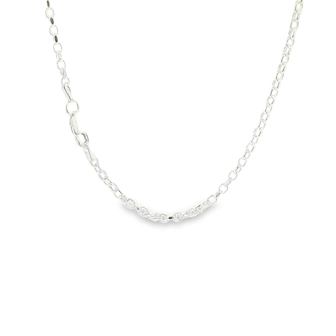 Sterling silver diamond cut chunky belcher chain 24"/61cm 28536 - Armin Lowe Jewellers