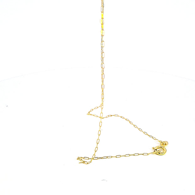 9ct gold 18"/46cm Paper link chain 36584